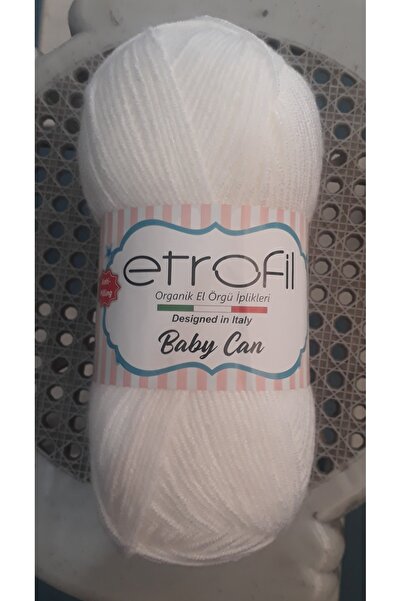 Etrofil Baby Can Tüylenmeyen Antipiling Organik Ip Örgü Ipi No 80001 ( 5 Adet...