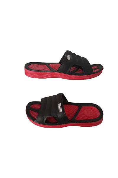 Byron Unisex Μαύρο-Κόκκινο Αντιολισθητικό Σόλα Παντόφλες