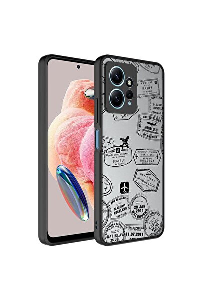 Nezih Case Xiaomi Redmi Note 12 4G Uyumlu Aynalı Desenli Kamera Korumalı Parl...