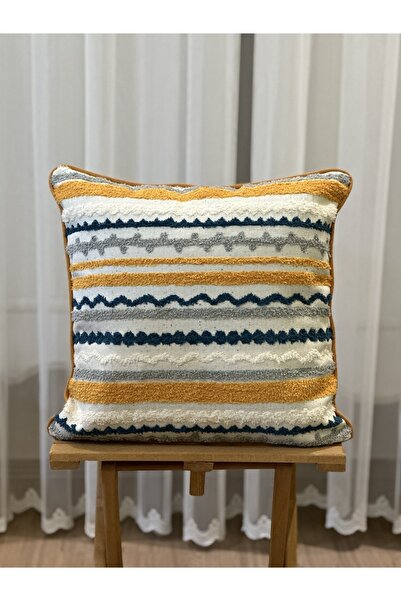 Ottoson TEKLİ ÖZEL TASARIM BOHEM PUNCH İŞLEMELİ JAKARLI KIRLENT KILIFI