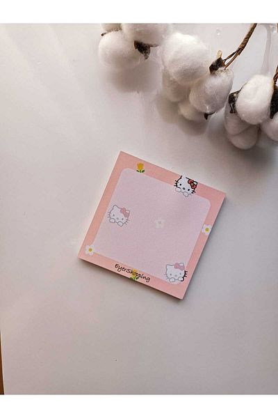 EyER Shoping Sanrio Hello Kitty Memopad Notepad Memo Pad Check Pluck Glue Notebook Pink