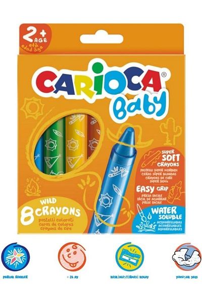 CARIOCA Jumbo Baby Soft Pastel Paint Set of 8