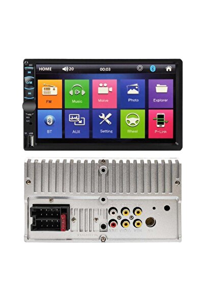 KAMASONIC DOUBLE TEYP 7 4X45W MİRRORLİNK BT/USB/SD/FM/AUX KAMERALI KAMOSONIC KS-G753 Uyumlu