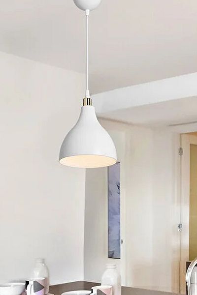 EvLight Zano White Single Pendant Chandelier