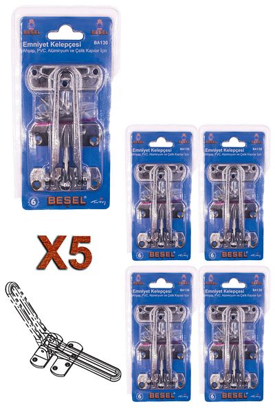 Beşel Door Safety Clamp Chrome (5 Pieces)