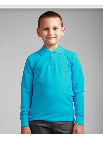 Yakalaa Uzun Kollu Polo Yaka Okul Tshirt