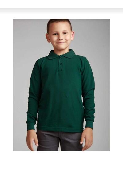 Yakalaa Uzun Kollu Polo Yaka Okul Tshirt
