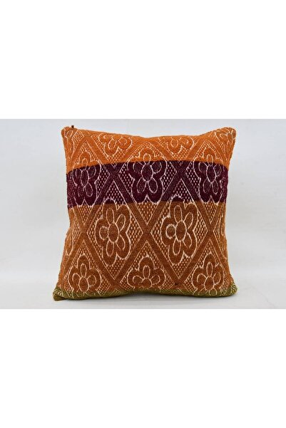 Kayra Export Kırlent, Köşe Minderi, 50 X 50cm Turuncu Kırlent, Kilim Yastık K...