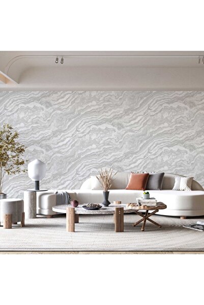 Adawall Roka 23102-1 Mermer Desenli Düz Sade Duvar Kağıdı
