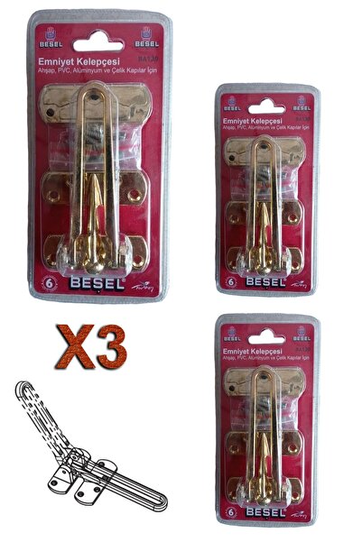 Beşel Σφιγκτήρας ασφαλείας πόρτας κίτρινος (3 τεμάχια)