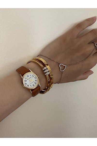 GOLDON Vintage Stil Deri Kayışlı Kol saati