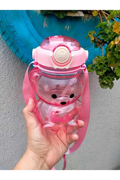 Klein Home Colorful 1000ml Water Bottle with Smile Teddy Bear Water Bottle Tritan Bpa Free Sticker Gift