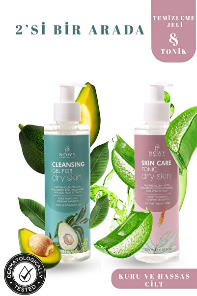 nowy , Siyah Nokta Karşıtı, Gözenekleri Sıkılaştıcı Hassas Ciltlere Yüz Temizleme Jeli Ve Tonik Seti