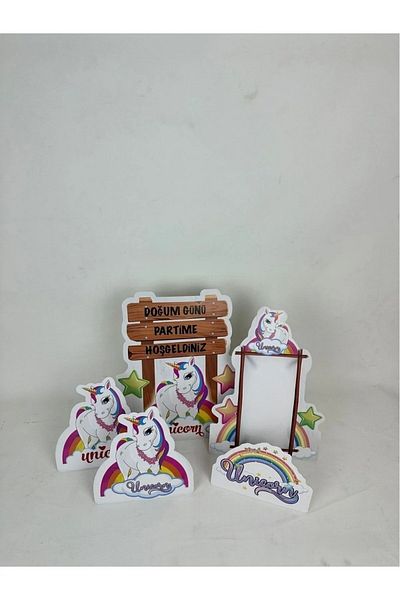asöy Μονόκερος Διακοσμητικός Πάνελ Πόδι Unicorn Pony Προμήθειες για πάρτι γενεθλίων