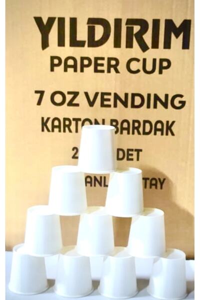 YILDIRIM PAPER CUP 7 oz Baskısız Karton Bardak ( 2500 Adet )