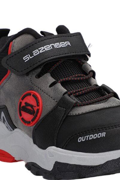 Slazenger VERSION Çocuk Cırt Cırtlı Siyah / Kırmızı Bot