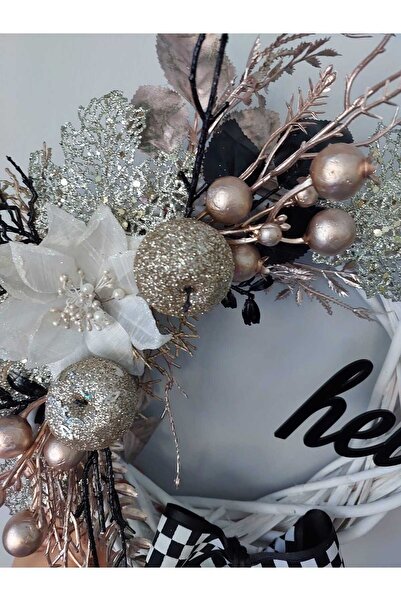 lolipophobi Μαύρο-άσπρο-χρυσό Στολίδι Πόρτας- Αξεσουάρ Πόρτας Εσωτερικού Χώρου- Στολίδι Τοίχου- Στολίδι Πόρτας με Καρό