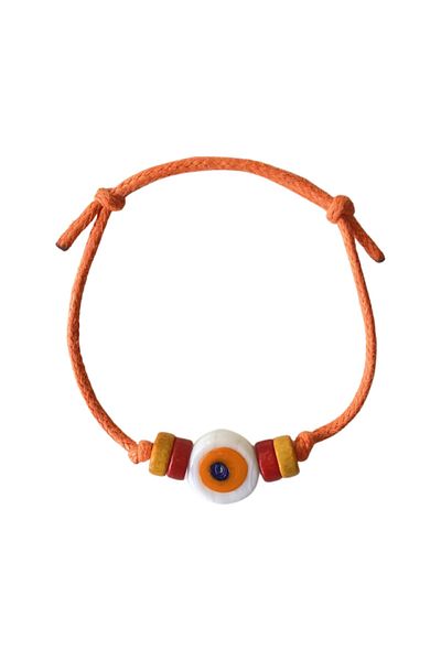 TAKI BY EKİN DARK BLUE GLASS EVIL EYE BEADED, WOODEN BEADED BABY/ CHILDREN/ ADULT BRACELET