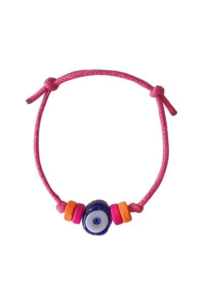 TAKI BY EKİN DARK BLUE GLASS EVIL EYE BEADED, WOODEN BEADED BABY/ CHILDREN/ ADULT BRACELET