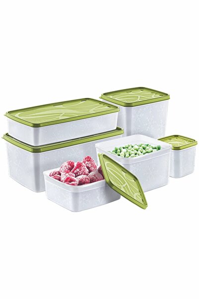 HOBBY LİFE Alaska No Frost Storage Container Freezer Food Container Cold Resistant 6 Pieces