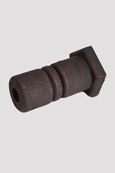 Yapay Çiçek Deposu مزهرية لوكس خشبية صغيرة جافة لون أسود-برونزي انتيك 15 سم