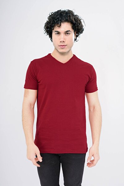 MUALTA Μπλουζάκι Unisex Slim Fit με λαιμόκοψη σε σχήμα V για εξωτερικούς χώρους