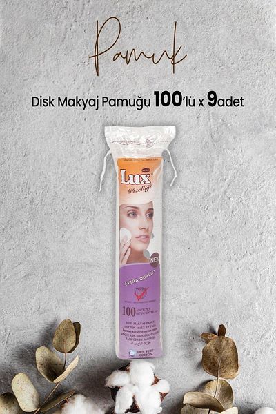 LUX Disc Makeup Cotton 100pcs x 9 Pieces