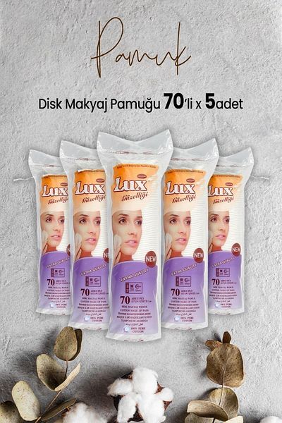 LUX Disc Makeup Cotton 70pcs x 5 Pieces