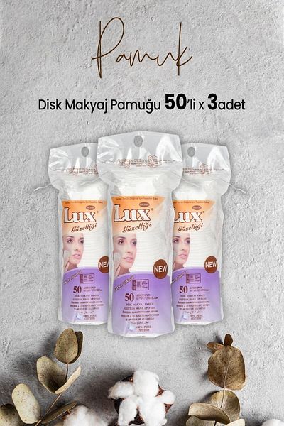 LUX Disc Makeup Cotton 50pcs x 3 Pieces