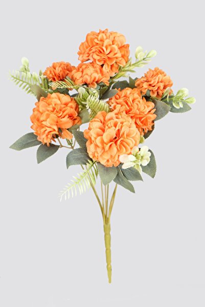 Yapay Çiçek Deposu Buchet de crizanteme artificiale cu 7 ramuri, 43 cm, portocaliu