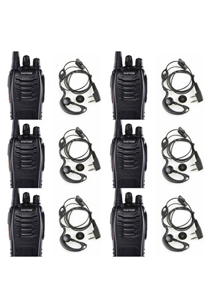 ZASTONE 6 Adet Lisans Gerektirmeyen Tam Takım Pmr El Telsizi Restoran Çay Bah...