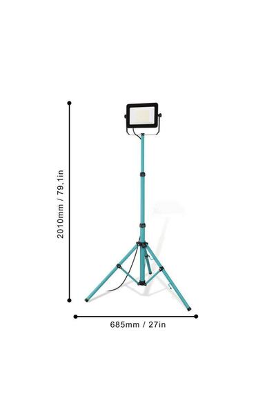 Eglo 900539 "AVELAR" 100W Alüminyum, Plastik Turkuaz Ayaklı Dış Mekan Bahçe Aydınlatması Projektör Ip65