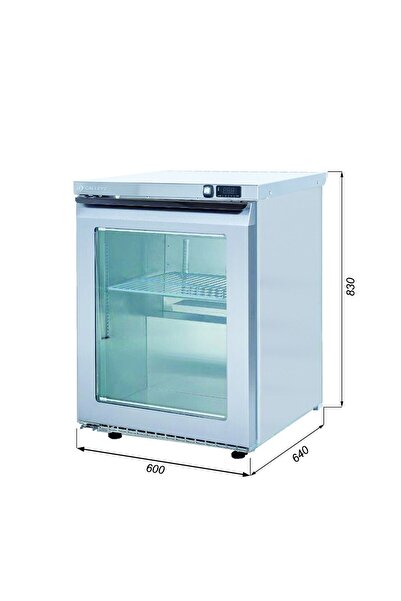 Galleyz Tezgah Altı Mini Dondurucu - 1 Cam Kapılı - 140 Litre
