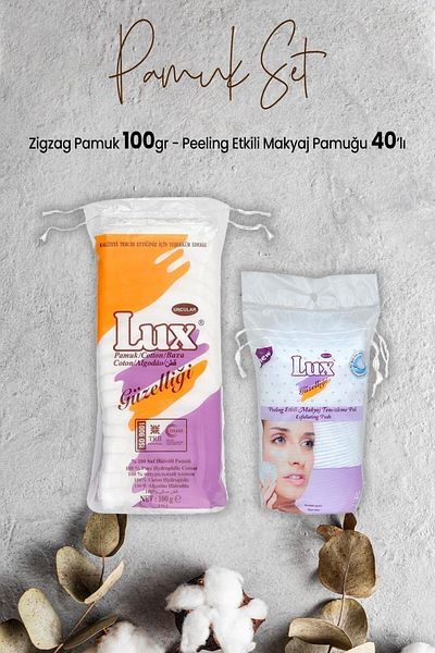 LUX Peeling Effect Makeup Cotton 40's and Zigzag Cotton 100 gr