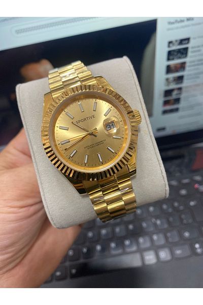 Sportive Steel Men's Wristwatch