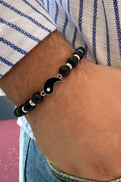TAKIŞTIR سوار رجالي باللون الأسود من Yin&Yang