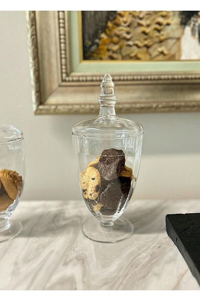 The Mia Footed Glass Storage Container 24 Cm