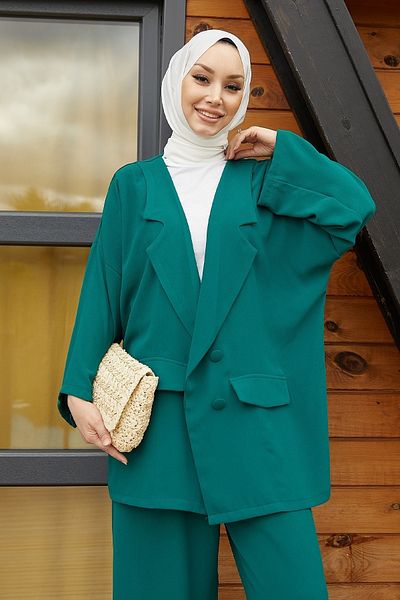 InStyle Lika Oversize Suit with Jacket - Emerald Green