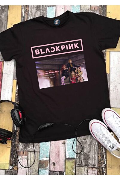RYO FASHİON Tricou negru cu mânecă scurtă pentru copii, unisex, Black Pink Gr...
