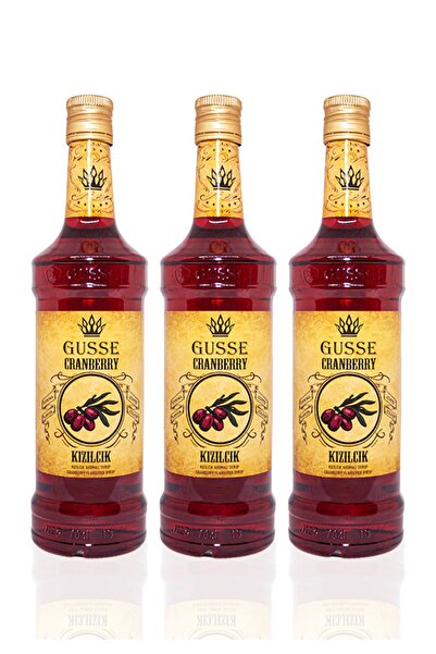Gusse Kızılcık (CRANBERRY) Aromalı Kokteyl Şurup (3 ADET) 70 Cl