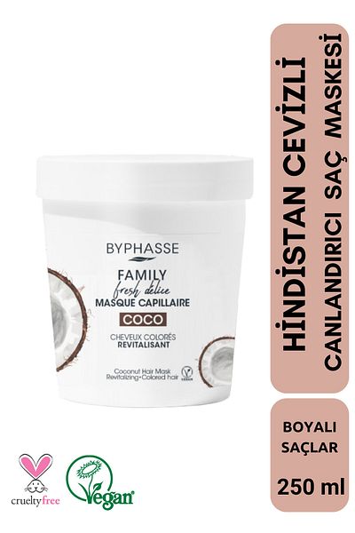 BYPHASSE Family Fresh Coconut Revitalizing Hair Mask 250ml