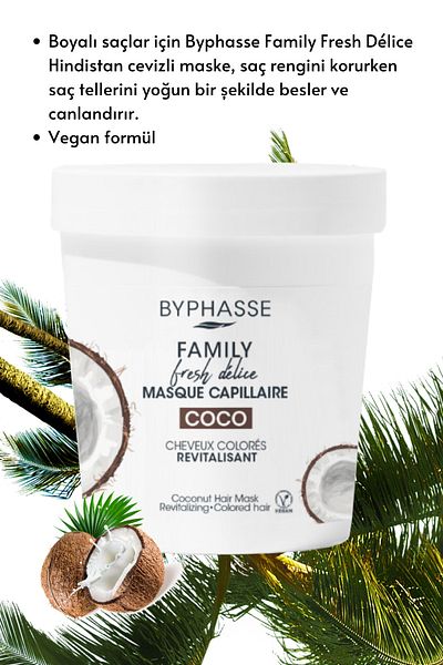 BYPHASSE Family Fresh Coconut Revitalizing Hair Mask 250ml