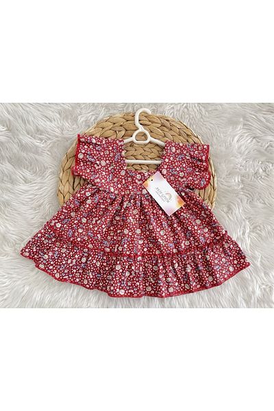 AKİF GİYİM GIRL'S FLOWER PATTERNED DRESS