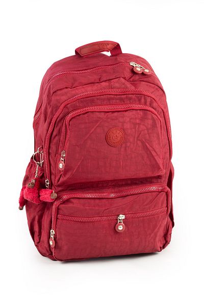 İMAKS 571 Crinkle / Clinkir Waterproof Lightweight Multi-Compartment Travel School, Sports, Laptop Backpack Red 2D