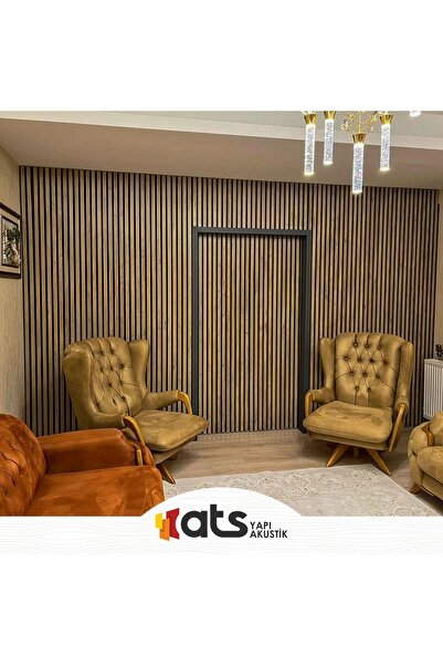 ATS YAPI AKUSTİK 24 Cm X 280 Cm - 1 Adet - Dekoratif Ahşap Duvar Paneli -sava...