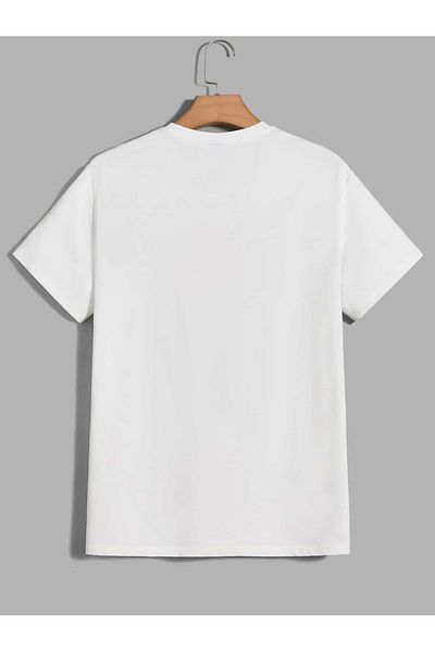 Jose Clothing ΜΠΛΟΥΖΑ UNISEX ΛΕΥΚΗ ΕΚΠΤΩΜΕΝΗ OVERSIZE ΚΟΝΤΟΜΑΝΙΚΗ
