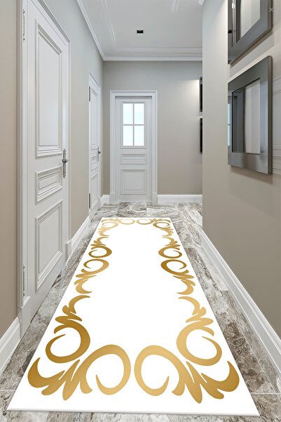 DEKOMOD Dekoratif Dijital Baskılı Kaymaz Taban Yıkanabilir Tüylenmez Kadife K...