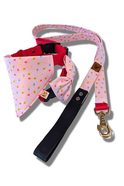UTDpet Daydream Standard Dog Collar Set and Accessories (with scarf and bow tie)