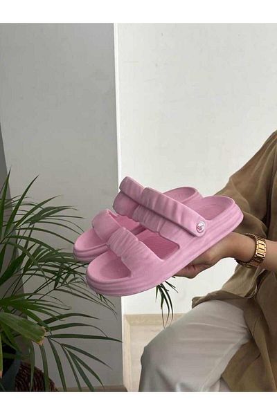 Behtah Kundura Dungi duble Anti-alunecare Talpă groasă Moale Lumină Confortabil Marea piscină Plajă Zilnic Sandale damă Papuci