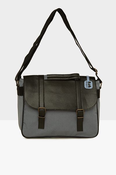 Bagmori Blue Women's Flap Double Belt Strap Canvas Bag M000005670